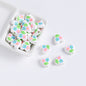 Hand Painted Animal Heart Ceramic Beads 15mm Colorful 5pcs 2