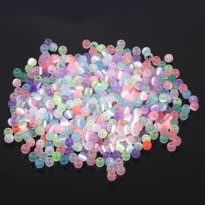 Seed Glass Beads 4mm Shimmer Imitation Opal Mixed Colors 400pcs