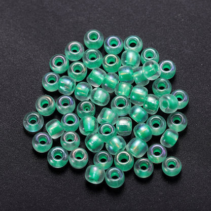 Glow In The Dark Seed Glass Beads 3mm Multicolor Stripes 1800pcs 8