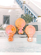 Plating KT Mirror Acrylic Beads 40mm Rounded Embossed Faces 50pcs 10