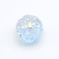 Plating Round Acrylic Beads 16mm UV Embroidered Iridescent 20pcs 4