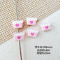 Baking Painted Teddy Bear and Flowerpot Metal Beads 15mm 10pcs 17