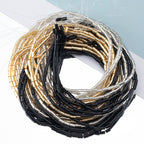 Glossy Metallic Color Bugle Glass Beads 4mm Plating 600pcs 2 Strands 4
