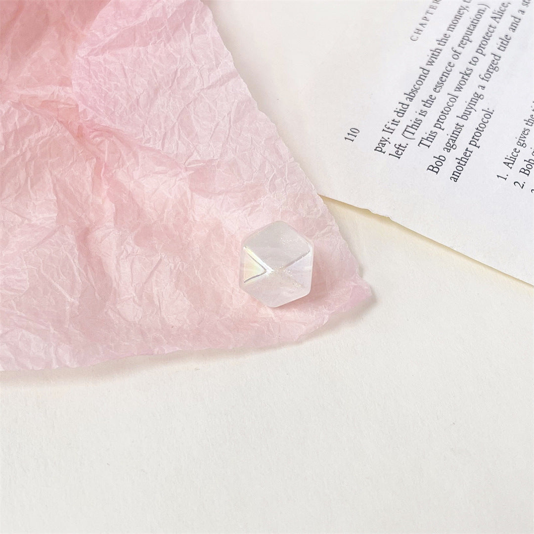 Glow Geometric Faceted Acrylic Beads 16mm Pastel Colors 100pcs 8