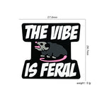 Silicone Focal Beads The Vibe Is Feral Black Rodent Pink Accents 20pcs 3