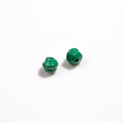Baking Painted Mini Twisted Acrylic Beads 6mm Glossy Mixed Colors 100pcs 17