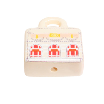 Painted Handbag Acrylic Beads 20/25mm Cartoon Pattern 10pcs 38