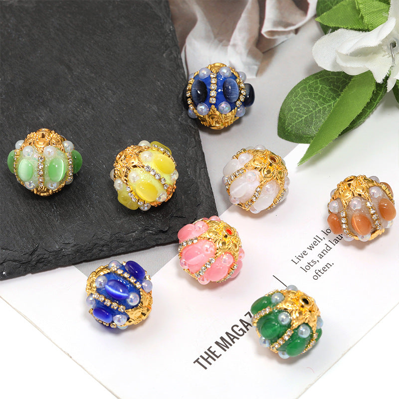 Embellished Bubblegum Beads 21mm Fancy Mermaid Lantern Round 10pcs 2