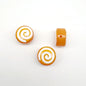 Lampwork Glass Beads Donut 15mm Hand Painted Glossy Finish 10pcs 13