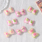Sweet Pink Bow Acrylic Beads 21mm Decorative 10pcs 3