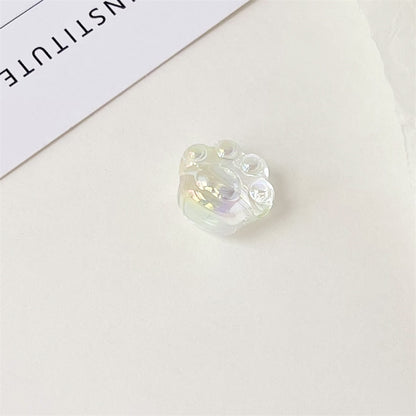 High Transparency UV Plating Cat Claw Acrylic Beads 18.5mm 100pcs 8
