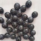 Halloween Printed Bubblegum Beads 20mm Spider Web Pumpkin Design 3