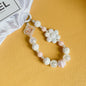 Acrylic Beaded Flower Keychain Pastel Colors Elegant Floral Charm 12