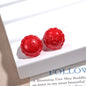 Word Rich Round Acrylic Beads 15mm Glossy Scalloped Edge 50pcs 4