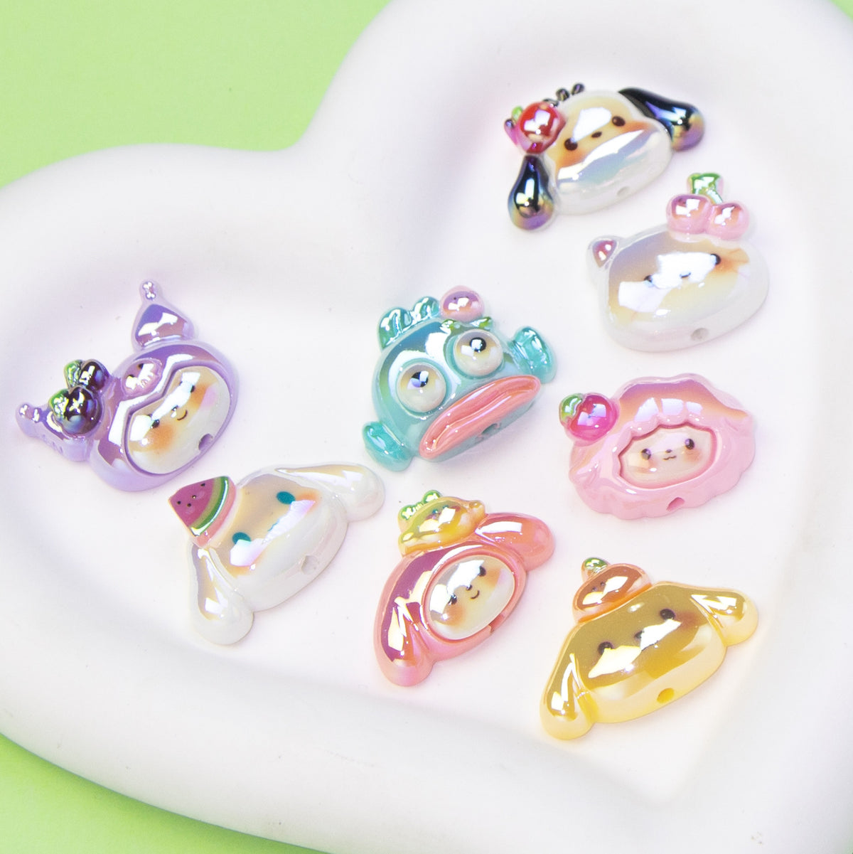 Fruit Sanrio Series Resin Beads Playful Iridescent 20pcs 4