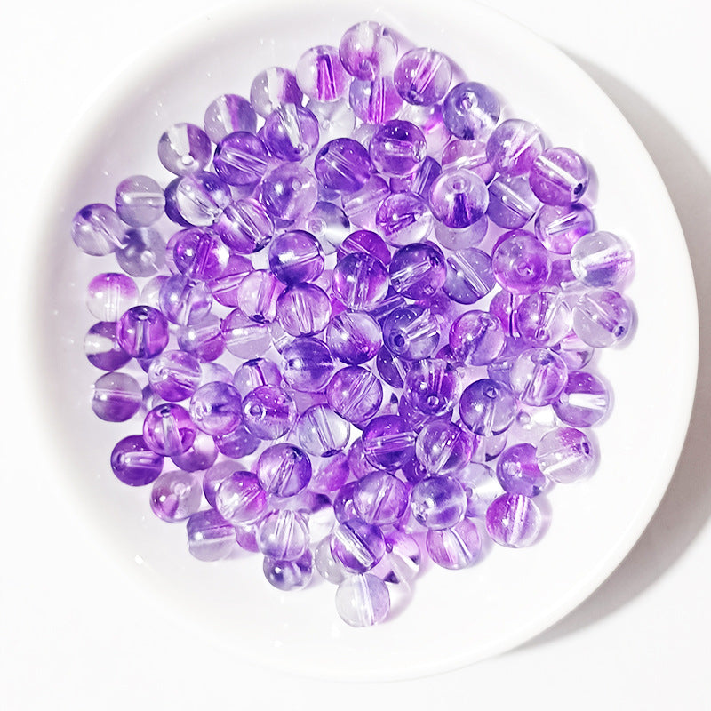 Czech Glass Beads Round 8mm Glossy Translucent Mix 100pcs 21