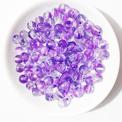 Czech Glass Beads Round 8mm Glossy Translucent Mix 100pcs 21