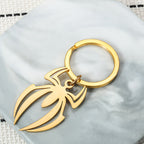 Stainless Steel Halloween Spider Keychain Metallic Finish 4
