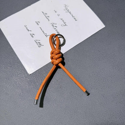 Braided PU Leather Keychain Knot Design Colorful 15cm 3pcs 21