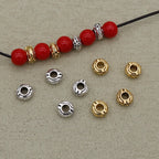 Alloy Flower Spacer Beads 6mm Tibetan Style 100pcs