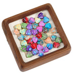 Blooming Ink Color Heart Acrylic Beads 15mm Colorful Mixed 100pcs 5