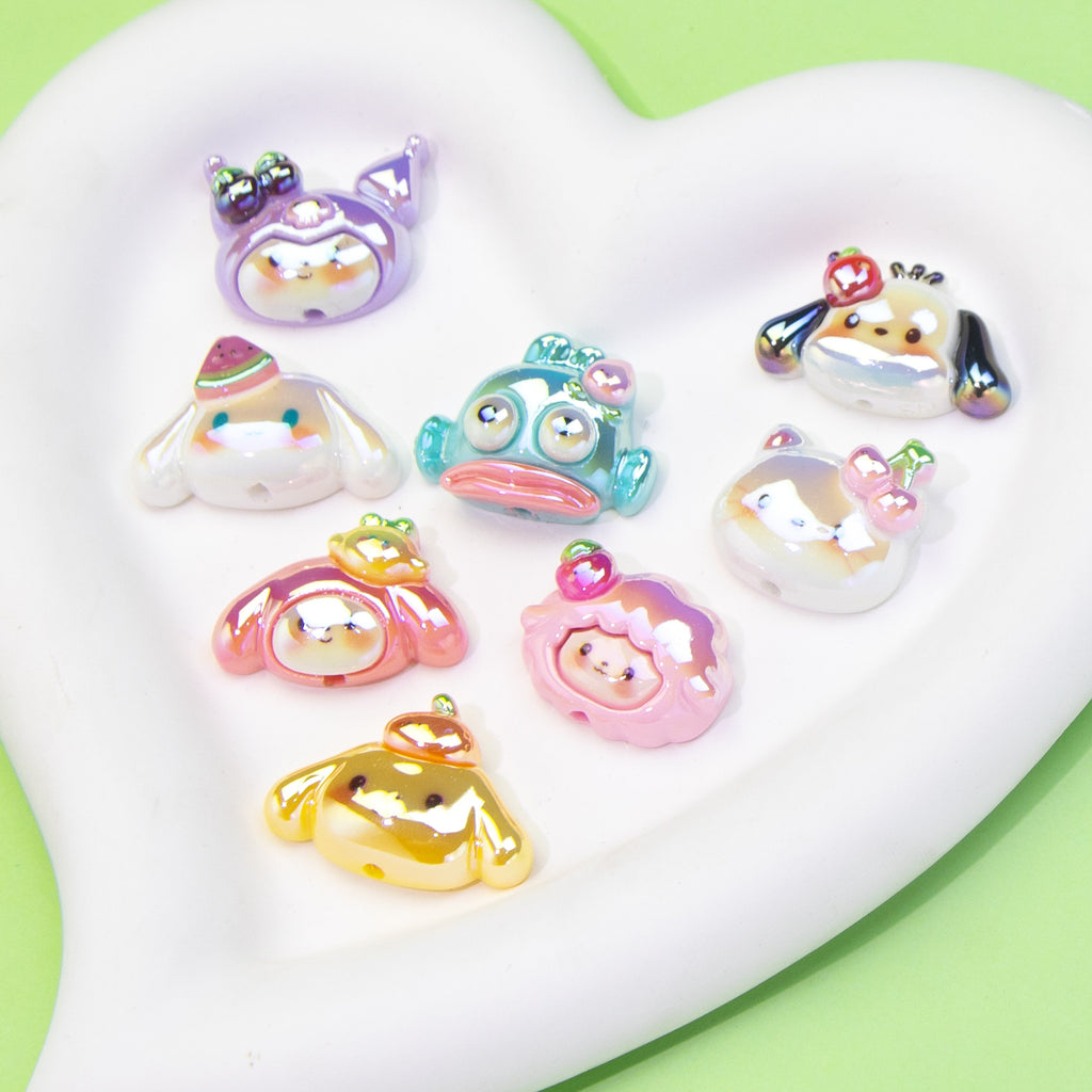 Fruit Sanrio Series Resin Beads Playful Iridescent 20pcs 2
