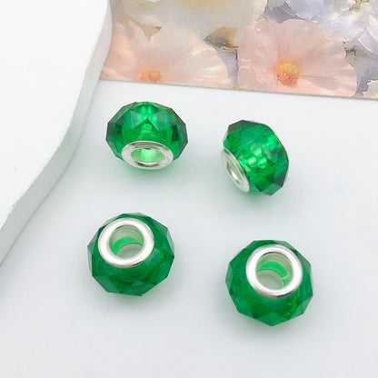 Mixed Design Resin Spacer Beads Green Tone Bulk 40pcs 12