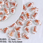 Coffee Color Ocean Creatures Ceramic Beads Hand Painted 5pcs 7
