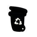 Silicone Focal Beads Garbage Bin With Slightly Open Lid 20pcs 5