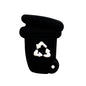 Silicone Focal Beads Garbage Bin With Slightly Open Lid 20pcs 5
