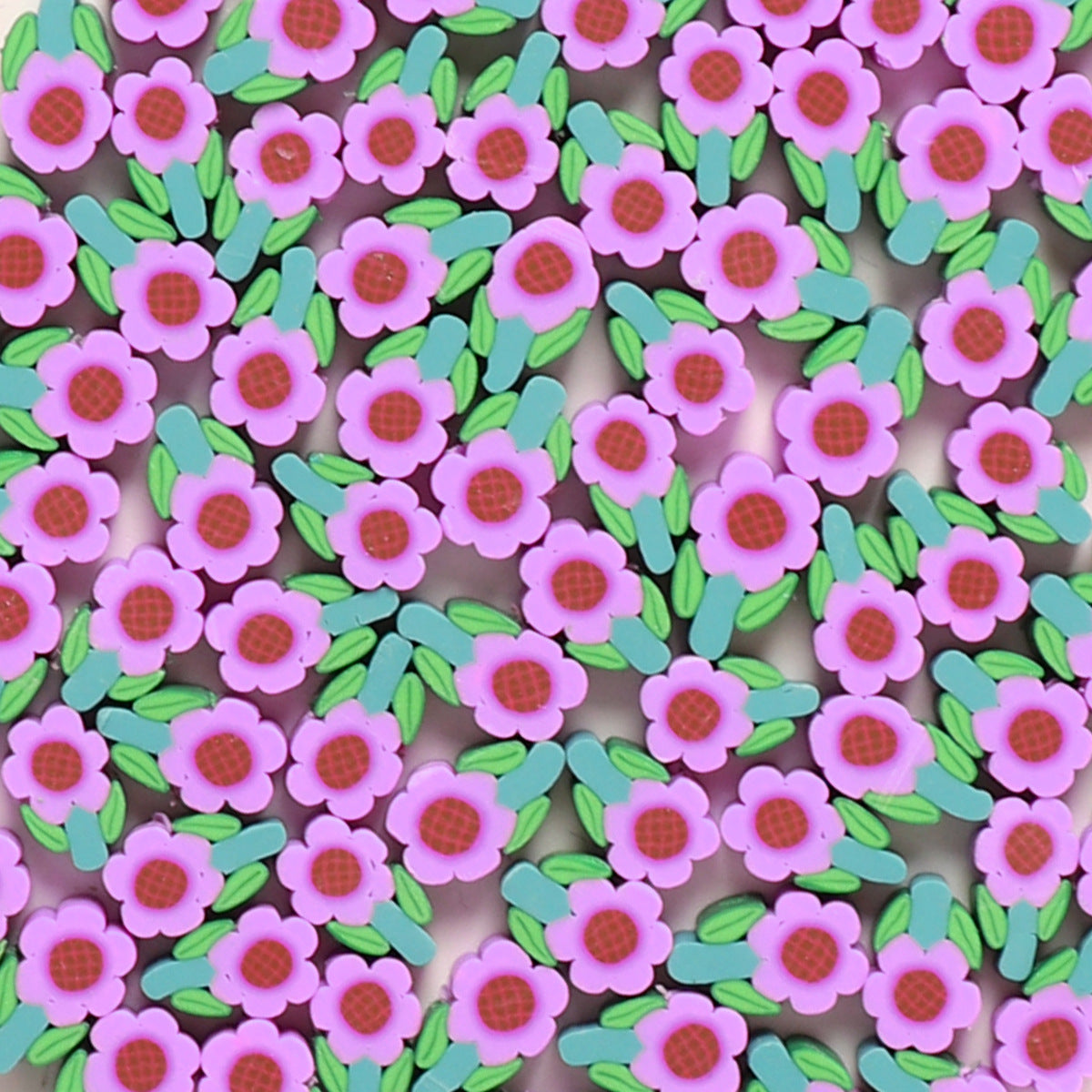 Flower Clay Beads 11mm Colored Pastel Polymer 100pcs 10