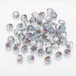 Faceted Glass Beads 8mm Watermelon Electroplated Iridescent 30pcs 10