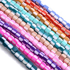 Cube Clay Beads 4mm Two-Color Matte Finish 10 Strands 820pcs 4