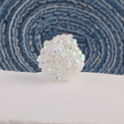 Glitter Bubblegum Beads 14mm Sequin Cluster Rhinestone 10pcs 8