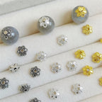 Alloy Flower Bead Caps 5.5 8mm Vintage Six Petal Tibetan 100pcs