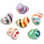 UV Plating Heart Acrylic Beads 19mm Rainbow Striped 50pcs 5