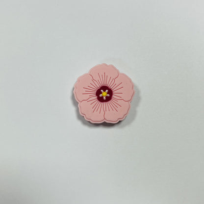 Silicone Focal Beads Flower Pastel Petal Detail 20pcs 8