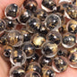Lampwork Glass Beads Round 8mm 10mm Ancient Gold Silver Foil 100pcs 4