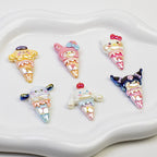 Ice Cream Character Resin Beads Glossy Pastel Colors 20pcs 4
