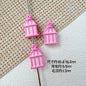 Christmas Tree and Birdcage Metal Beads 13-16mm Baking Painted 10pcs 21