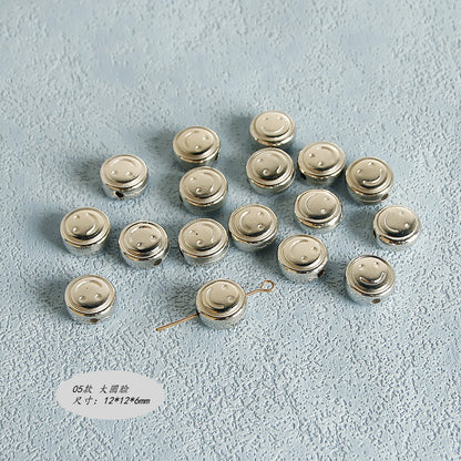 Plating Irregular Shaped Acrylic Beads Metal Colored Silver 100pcs 10