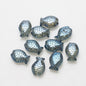 Electroplated Small Fish Glass Beads 10x14mm Translucent 30pcs 11