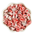 Halloween Flat Clay Beads 6mm Skull Bloody Hands BOO Design 100pcs 5