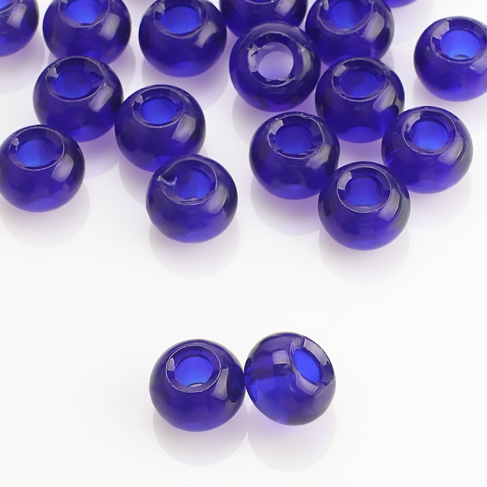 Glass Round Spacer Beads 14mm Multicolor Large Hole 40pcs 6