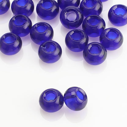 Glass Round Spacer Beads 14mm Multicolor Large Hole 40pcs 6