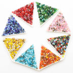 Electroplated Seed Glass Beads 4mm Lake Blue Metallic Shine 200pcs 2