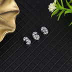 Chunky Number Metal Beads 8mm Rhinestone Embeded 50pcs 3