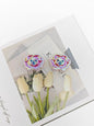 UV Plating Tiny Sheep Acrylic Flat Beads 24mm Glossy Face 50pcs 19