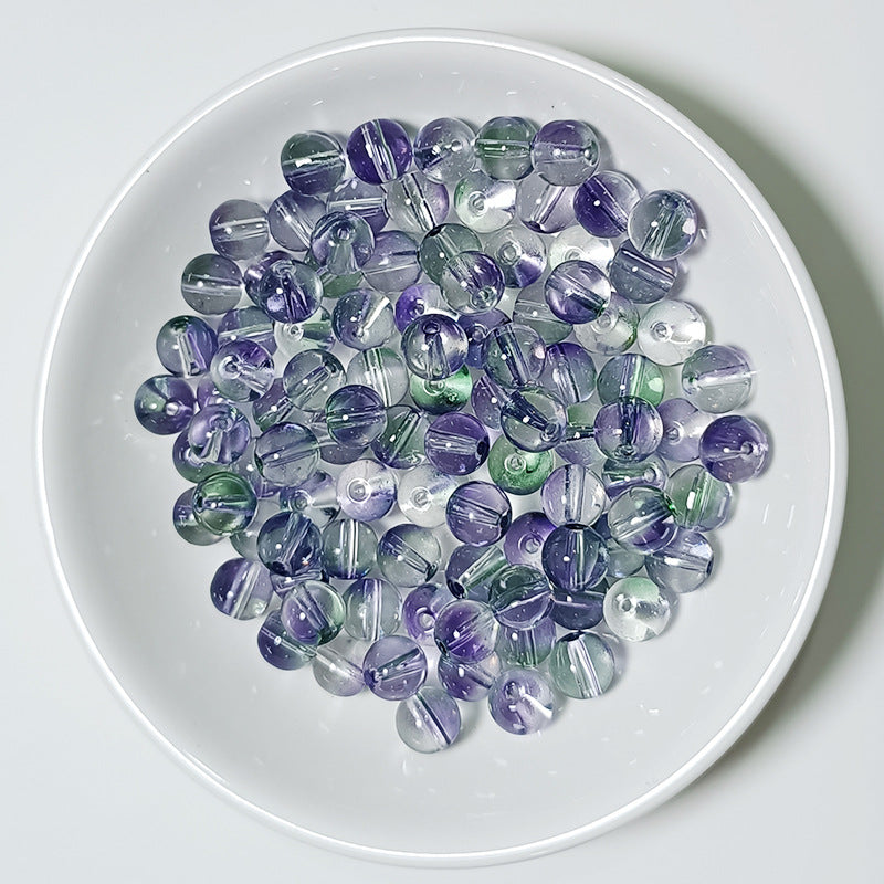 Czech Glass Beads Round 8mm Glossy Translucent Mix 100pcs 11