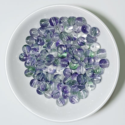 Czech Glass Beads Round 8mm Glossy Translucent Mix 100pcs 11